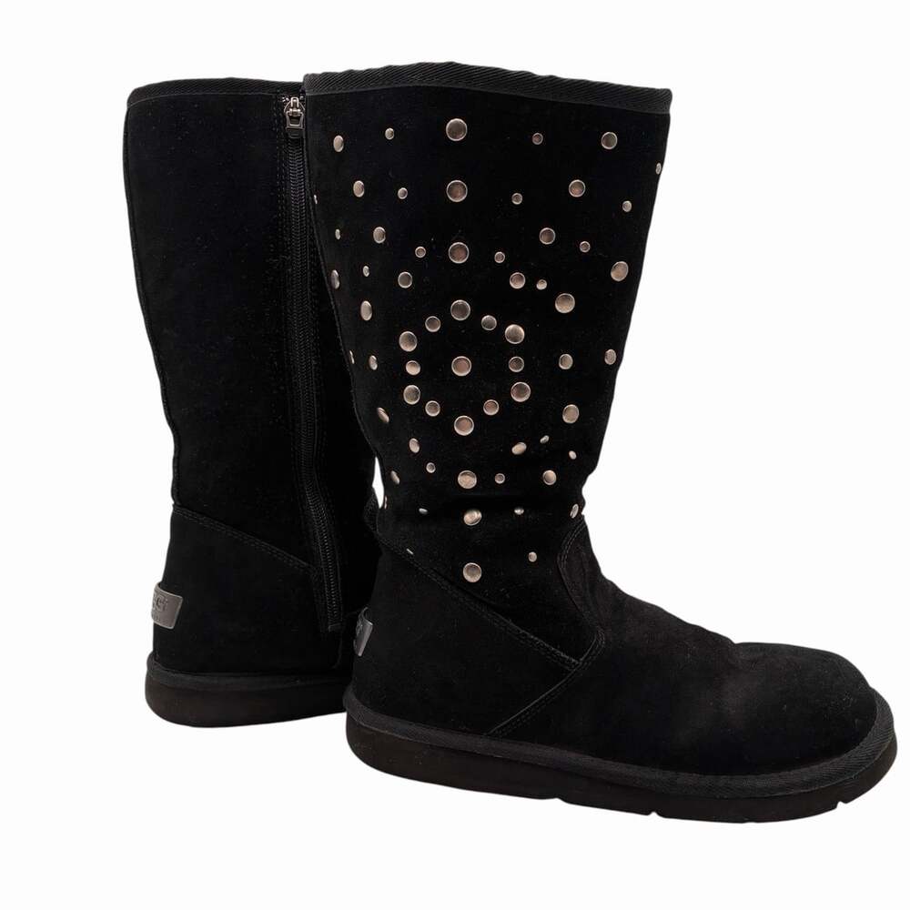 UGG Australia Rock Star Silver Studded Tall Winter Boots Grey 1006216 Size 7 - Picture 2 of 16